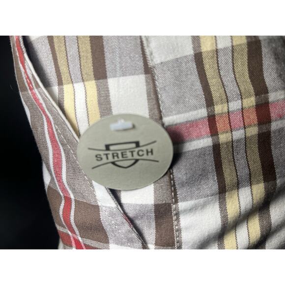 BRIXTON Victory Retro 70'S Wide Leg High Waist Cropped Plaid Pants 29X27… - Picture 8 of 16